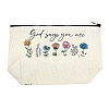 Printed Linen Storage Zipper Clutch Bags ABAG-Z002-01A-2