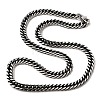 304 Stainless Steel Cuban Link Chain Necklace NJEW-P288-01B-AS-1-1