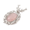 Natural Rose Quartz Pendants G-A226-02P-08-2