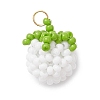 Glass Seed Beaded Tomato Pendants PALLOY-MZ01081-02-1
