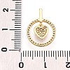 Brass Micro Pave Cubic Zirconia Pendants KK-N261-23A-G-3