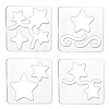 Acrylic Earring Handwork Template TOOL-WH0152-012-1