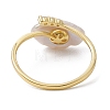 Oval Natural Pearl Finger Rings RJEW-P113-14G-3