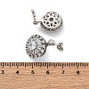 Brass Micro Pave Clear Cubic Zirconia Stud Earrings EJEW-C130-01P-5