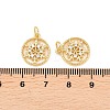 Brass Micro Pave Cubic Zirconia Pendants KK-C162-037A-G-3
