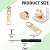 Stainless Steel Zipper Accessories FIND-WH0173-498KCG-2