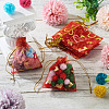 50Pcs Heart Printed Organza Bags OP-TADJ0001-01F-5