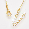 Brass Snake Chain Necklaces X-MAK-T006-10A-G-2