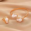 Oval Alloy & Plastic Pearl Jewelry Sets WGB491C-12-1