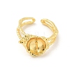 Brass Open Cuff Ring Settings KK-G518-10G-03-2