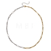 5MM Two Tone 304 Stainless Steel Figaro Chain Necklaces for Women NJEW-JN05966-3