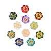 Baking Paint and Golden Metal Enlaced Glass Beads DGLA-T004-10M-1