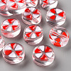 Transparent Enamel Acrylic Beads TACR-S155-005F-1