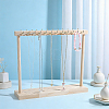 Rectangle Wooden Necklace Organizer Display Stands NDIS-WH0010-36C-4