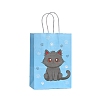 Cat Printed Paper Tote Bags with Handles PW-WG9DBA9-04-1