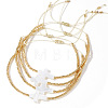 4Pcs Glass Seed Bead Braided Bead Bracelet Set CF1875-6-1
