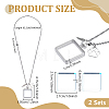 2Pcs Stainless Steel Chain Necklaces NJEW-DR00047-2