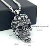 Punk Retro 304 Stainless Steel Skull Pendant Necklaces for Men LS-CH2571-6