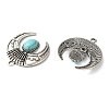 Tibetan Style Alloy Pave Imitation Turquoise Pendants FIND-NH0001-05AS-2