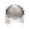 Ion Plating(IP) 304 Stainless Steel Open Cuff Ring RJEW-C025-27-3