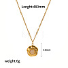 Natural Quartz Crystal Flower Pendant 304 Stainless Steel Chain Necklaces for Women FS-WGE9101-06-1