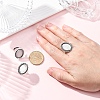 Vintage Adjustable Iron Finger Ring Components Alloy Cabochon Bezel Settings PALLOY-Q300-25AS-NR-2