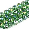 Electroplate Transparent Glass Beads Strands EGLA-ZX001-01A-02-1