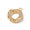 Brass Micro Pave Cubic Zirconia Pendants KK-P340-60G-2