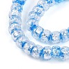 Luminous Handmade Silver Foil Glass Beads Strands FOIL-N029-02B-08-4