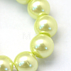 Baking Painted Pearlized Glass Pearl Round Bead Strands HY-Q003-6mm-46-3