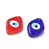 Handmade Eye Evil Lampwork Beads Strands LAMP-G168-07-4