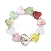 Acrylic Heart Beaded Stretch Bracelets for Kid BJEW-JB14277-4