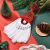 Christmas Handmade Woven Macrame Cotton Thread Santa Claus Pendant Decorations HJEW-JM02455-03-2