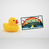 CREATCABIN 50Pcs Duck Theme Paper Card AJEW-CN0001-98F-6