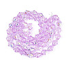 Electroplate Transparent Glass Beads Strands EGLA-N020-03F-2