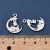 Brass Micro Pave Cubic Zirconia Pendants KK-C155-19S-03-3