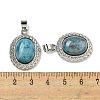 Natural Apatite Oval Pendants G-B079-02P-06-3