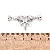 Brass Micro Pave Clear Cubic Zirconia Fold Over Clasps KK-P291-23P-3