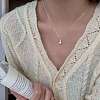 925 Sterling Silver Micro Pave Clear Cubic Zirconia Star Pendant Necklaces for Women FS-WG24A8B-02-2