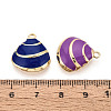 Rack Plating Alloy Enamel Pendants ENAM-T091-51M-G-3
