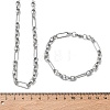 304 Stainless Steel Paperclip & Rolo Chain Necklace and Bracelet Set SJEW-D091-02P-3