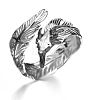 Brass & Cubic Zirconia Cuff Open Rings FS-WG6BC59-02-1