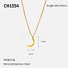 304 Stainless Steel Arabic Initial Letter Pendant Necklaces FS-WG7B6CA-04-1