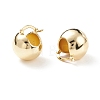 Rack Plating Brass Round Ball Chunky Hoop Earrings for Women X-EJEW-C029-04G-2