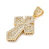 Brass Micro Pave Cubic Zirconia Pendants KK-S510-48G-02-2