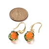 Lampwork Persimmon Dangle Earrings EJEW-TA00227-4