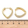 Brass Micro Pave Clear Cubic Zirconia Hoop Earrings EJEW-C182-07F-G-5
