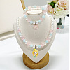 Plastic Beaded Pendant Necklace & Beaded Charm Bracelet FS-WG6D3EF-02-1