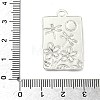 304 Stainless Steel with Dyed Synthetic Turquoise Pendants STAS-G374-05S-05-3