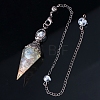 Natural Labradorite Hexagonal Pointed Dowsing Pendulums PW-WG44BA6-02-1